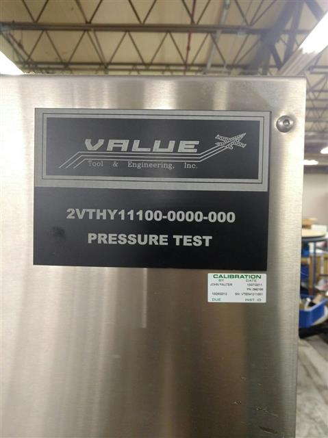 Value 2VTHY11100-0000-000 Hydraulic Test Stand, Machine ID: 6683